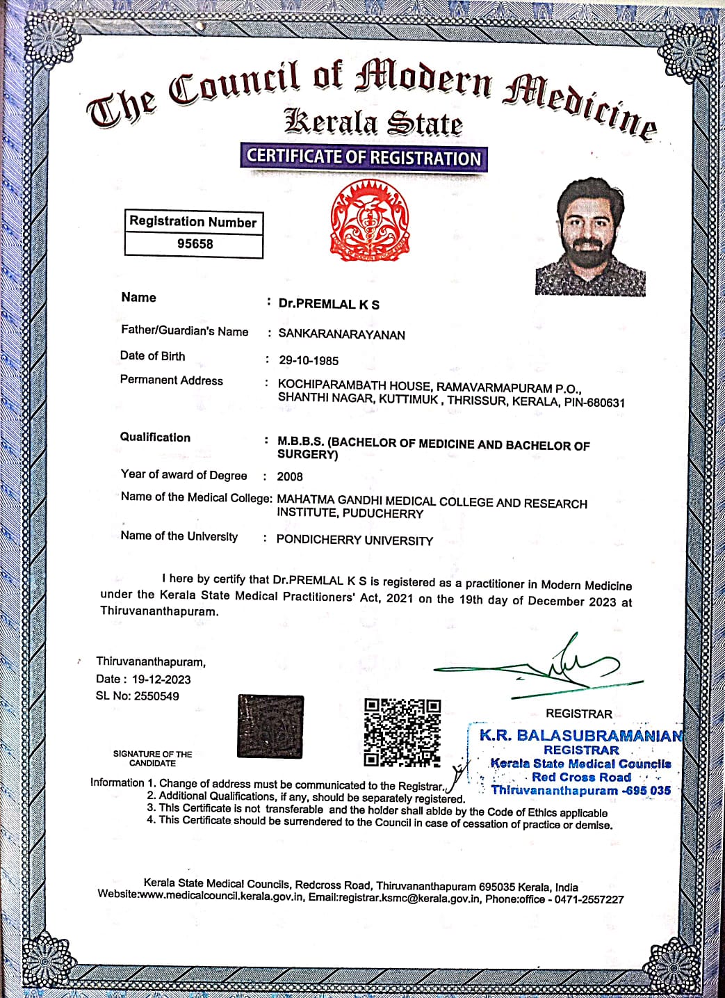Kerala State Medical Registration